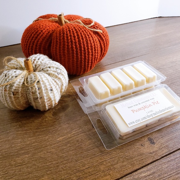 handmade pumpkin pie snap bar wax melts - Picture 3 of 6